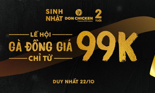 Mừng sinh nhật đồng giá 99k (Duy nhất 22/10/2018)