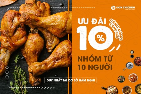 ƯU ĐÃI 10% CHO NHÓM 10 NGƯỜI TRỞ LÊN 