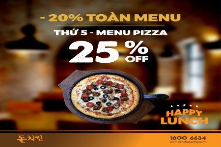 HAPPY LUNCH ƯU ĐÃI LÊN ĐẾN 25%