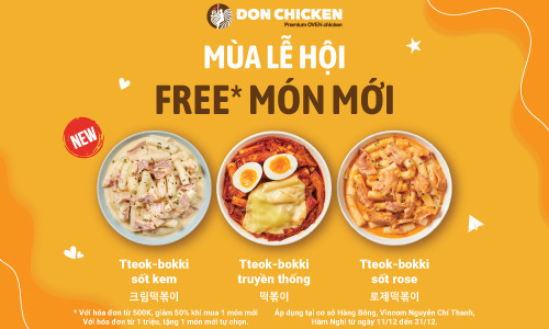 Mùa lễ hội, Don Chicken free món mới